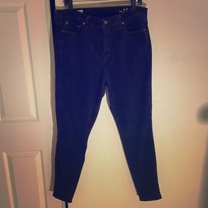 Gap always skinny highwaisted corduroy black pants